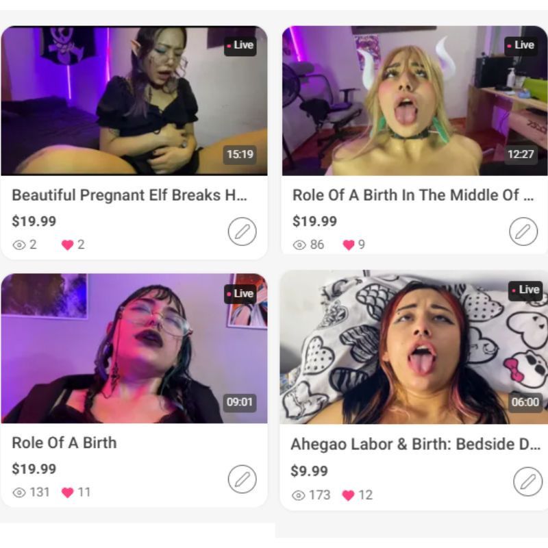 Ahegao Pregnant RolePlay pussy closeup