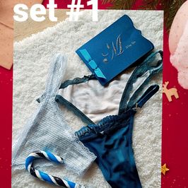 Christmas set 1 3 panties custom note  gift