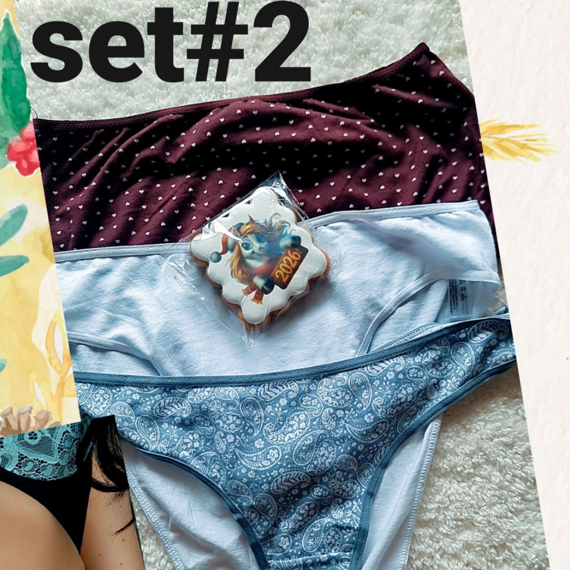 Set 2 panties  note  custom sweets