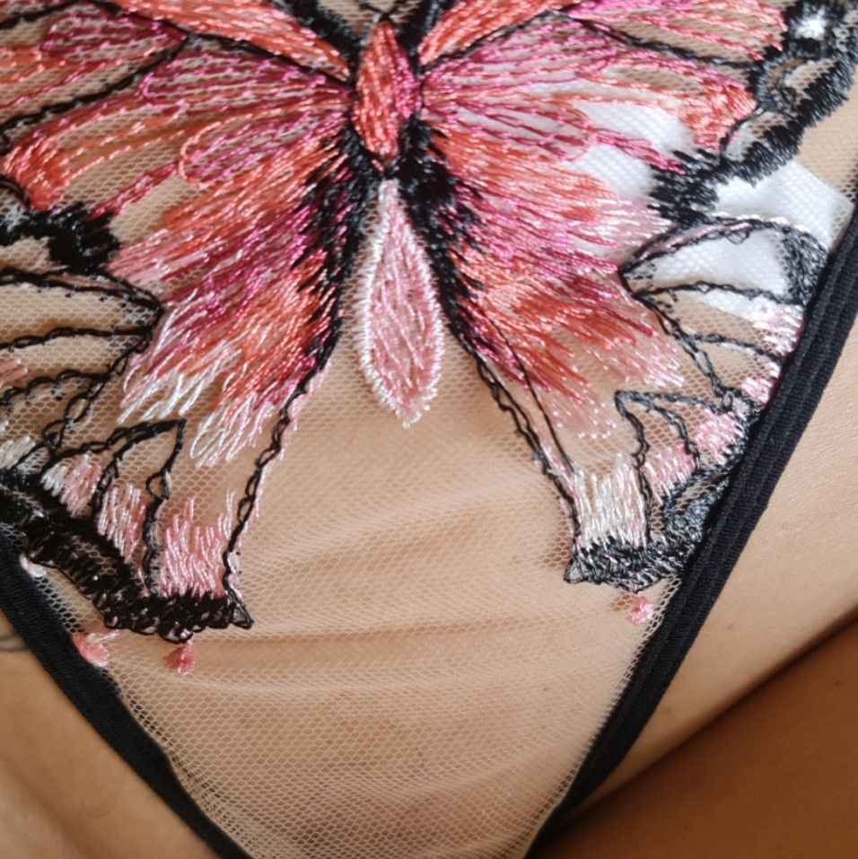 Worn sheer panties