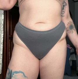 Grey cotton granny panty