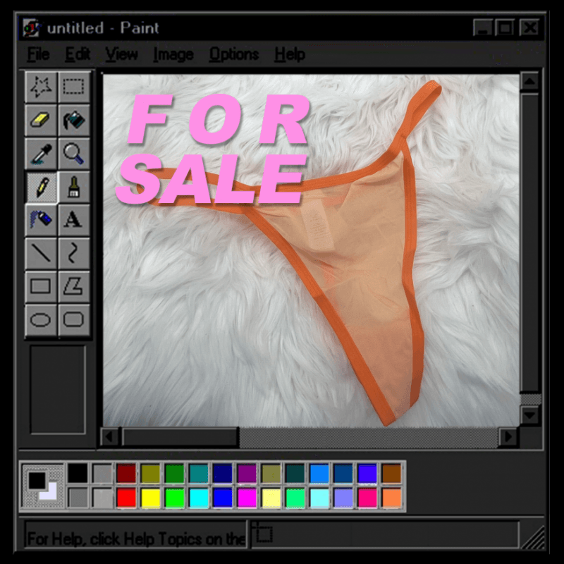 See Thru Powder Orange String Thong