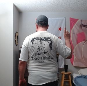 Vintage VonSwine T Demon Pig WHT