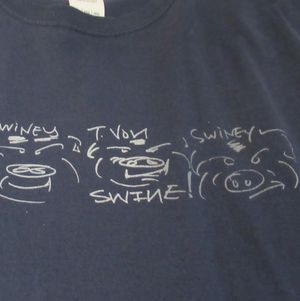 Vintage Von Swine T Post It Design Navy