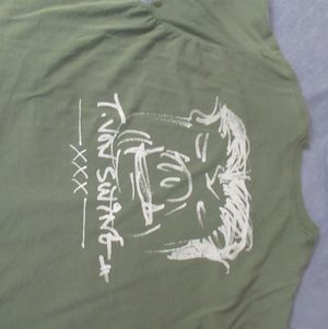 Vintage Von Swine T Pig Demon Design Green