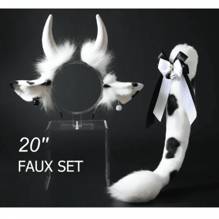 Gift me a Cow Butt Plug Tail and Ear Set