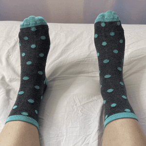 Blue Polka Dot Socks