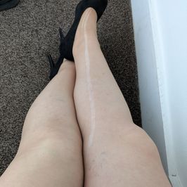 Laddered Sheer Tights Worn on My Perfect Legs