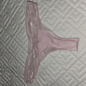 VS Pink Laced Thong