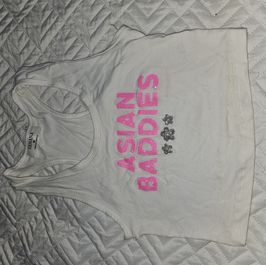 Asian Baddies White Crop Top