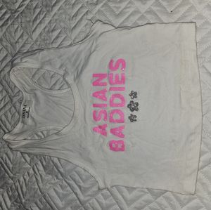 Asian Baddies White Crop Top