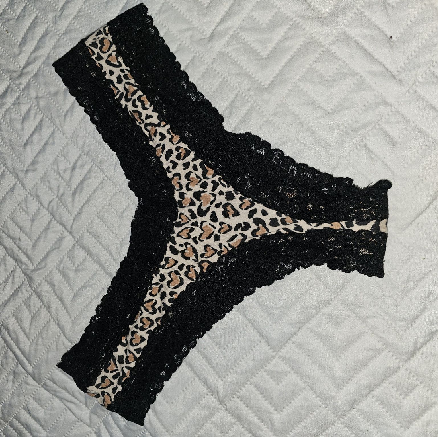 Laced Cheetah Thong