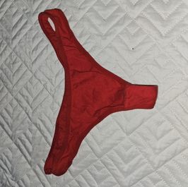 Red Cotton Thong