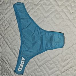 Blue Cotton Thong