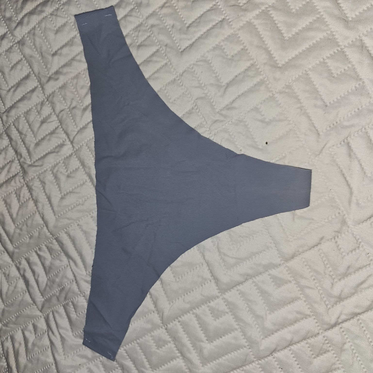 Blue Ribbin Satin Thong