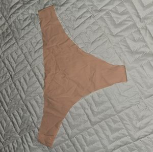 Pink Ribbon Satin Thong