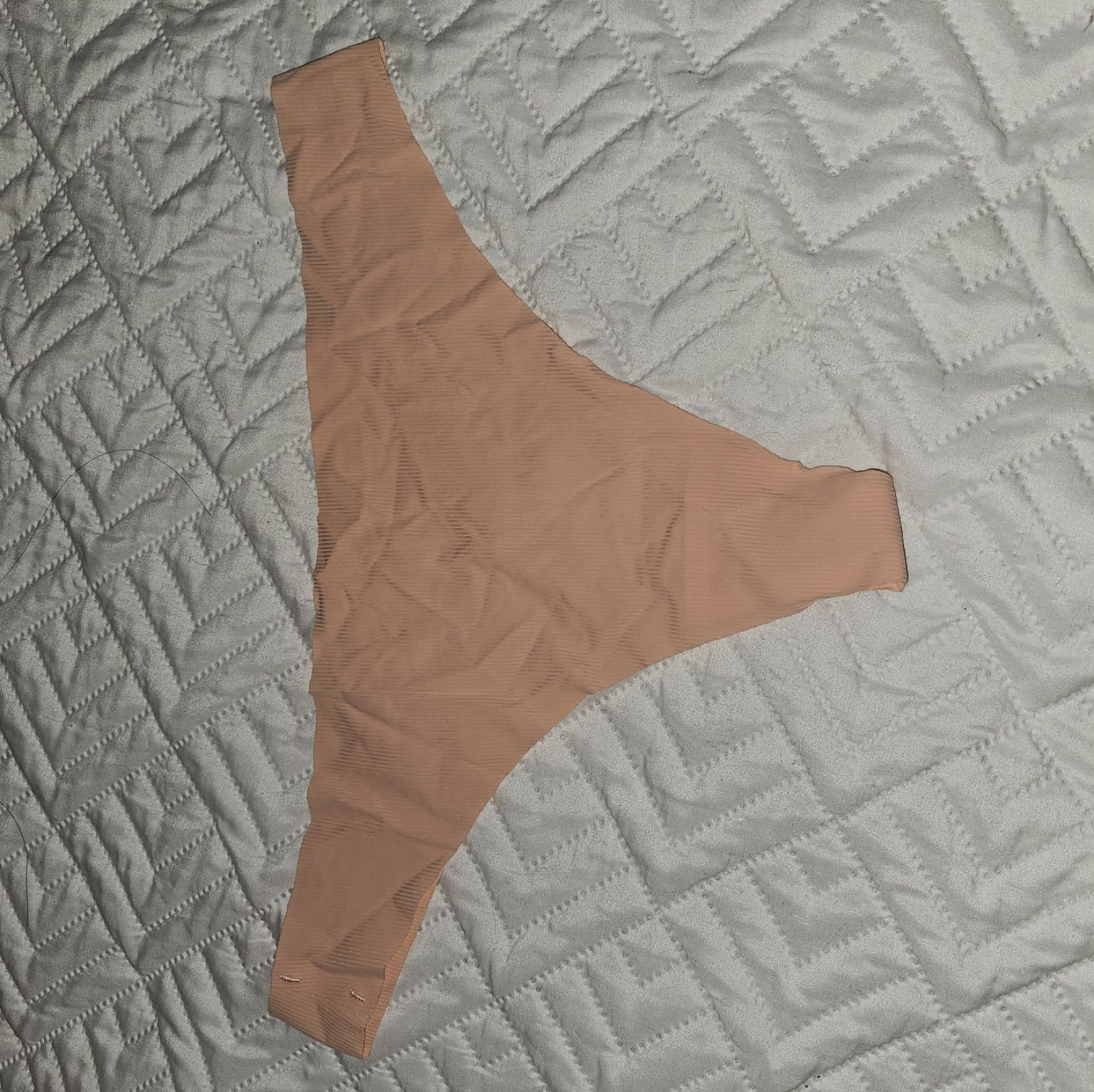 Pink Ribbon Satin Thong