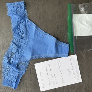 Baby blue thong