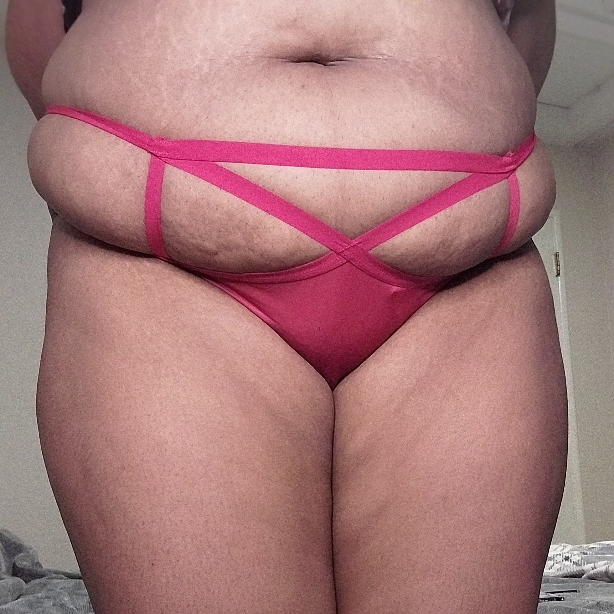 Red strappy thong