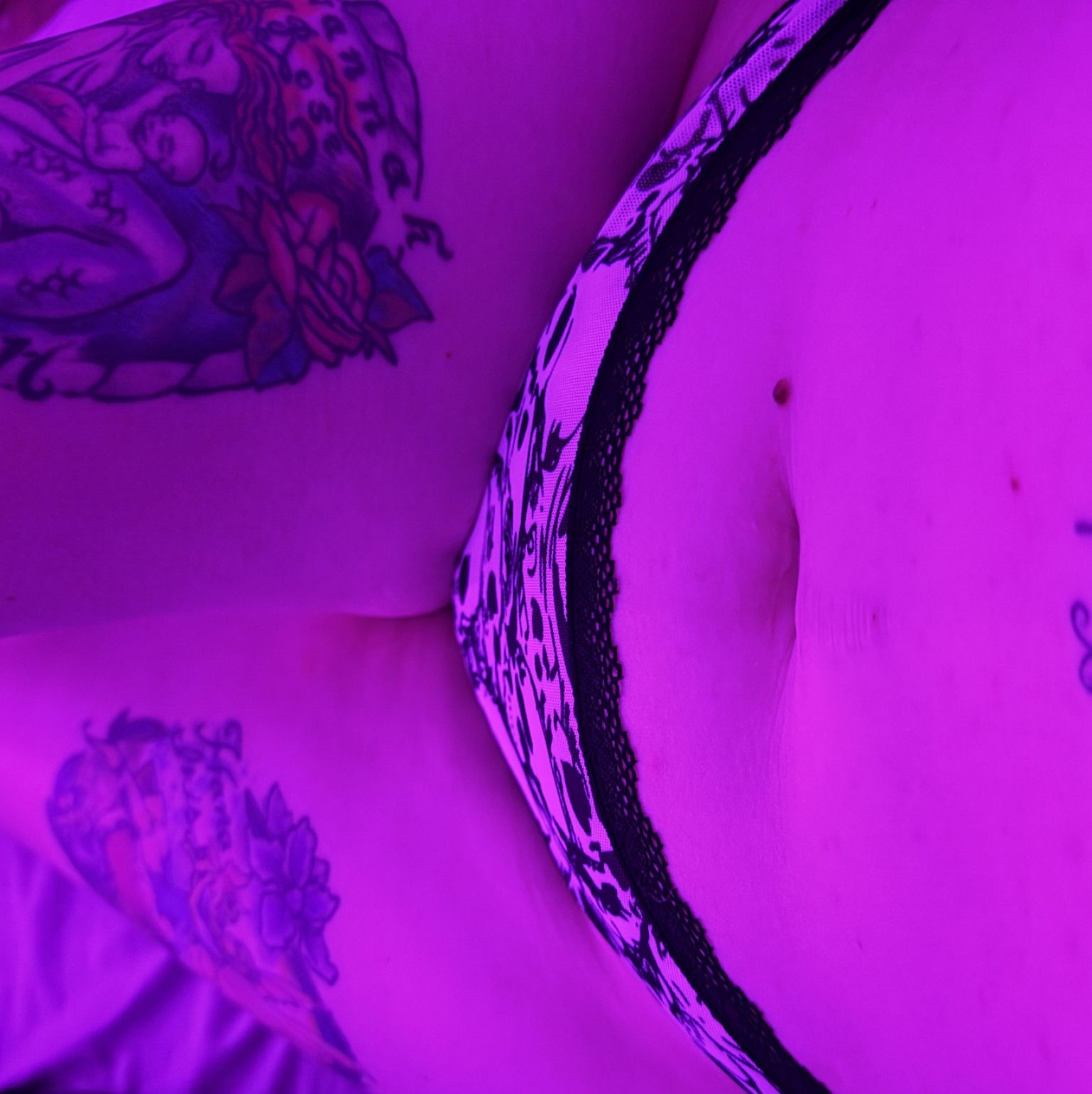 Skull printed thong
