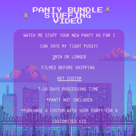 Panty Bundle! Stuffing Video