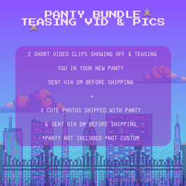 Panty Bundle! Teasing Vid and Pics