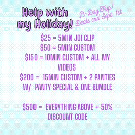 Help with my Holiday