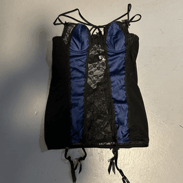 La Vie En Rose Black and Blue Lingerie