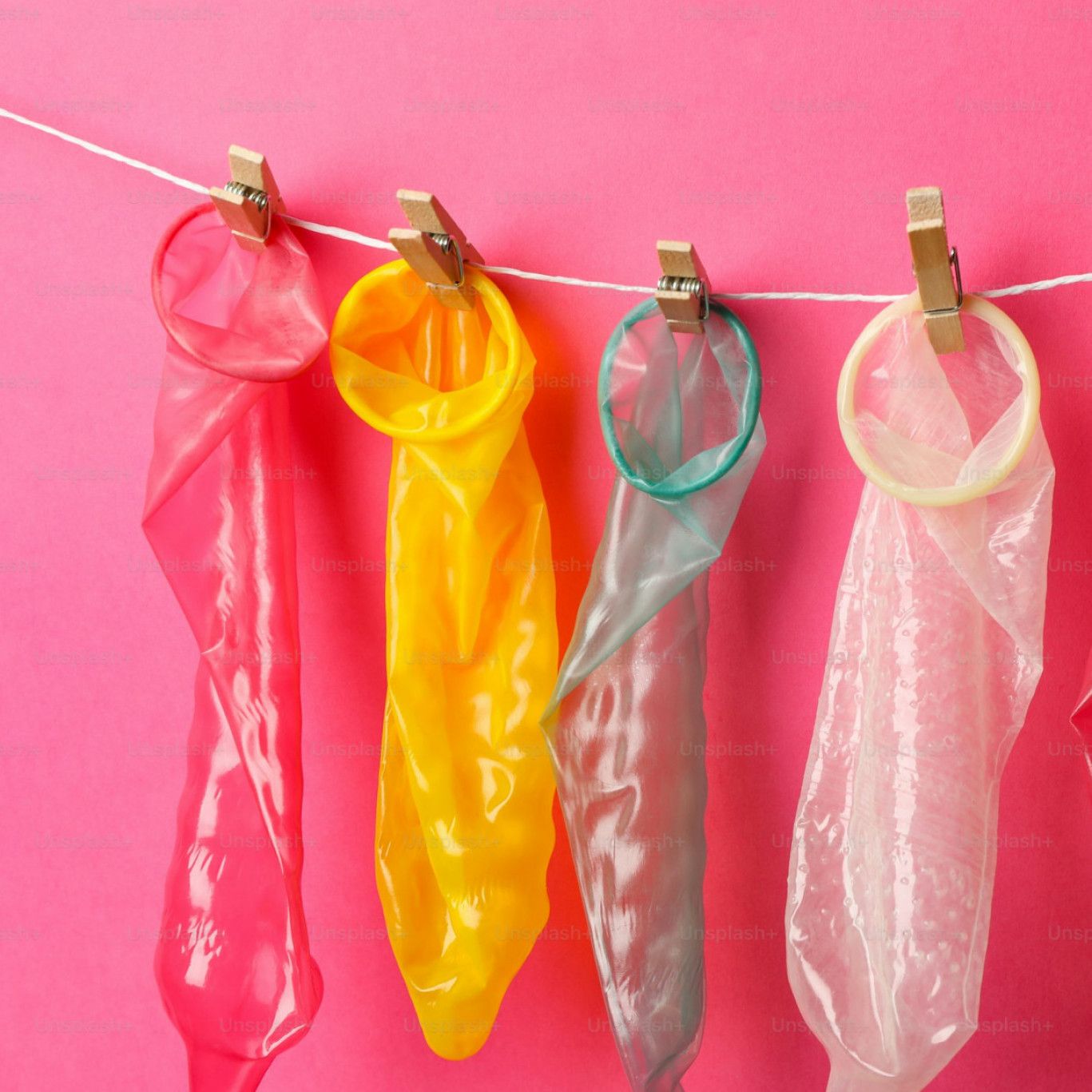 6 pack used condom