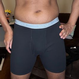 Black Hanes Boxer Brief