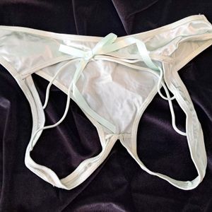 Green Crotchless Balcony Panties