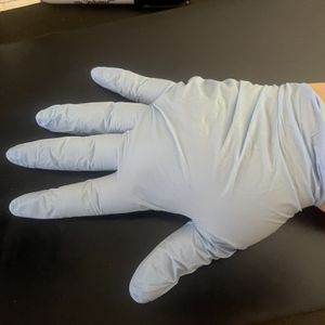 Worn Used Blue Nitrile Gloves 1pair