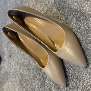 Taupe Pointed Toe Pumps