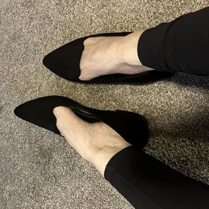 Black Pointed Toe Flats