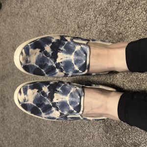 Blue Tie Dye SlipOn Sneakers