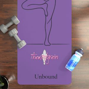 Yoga Mat  Unbound Moon Pose Rubber Mat Purple