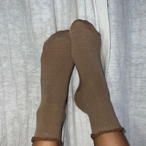 Brown Frilly Socks!!