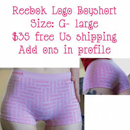 Pink Reebok Logo Boyshort Panties
