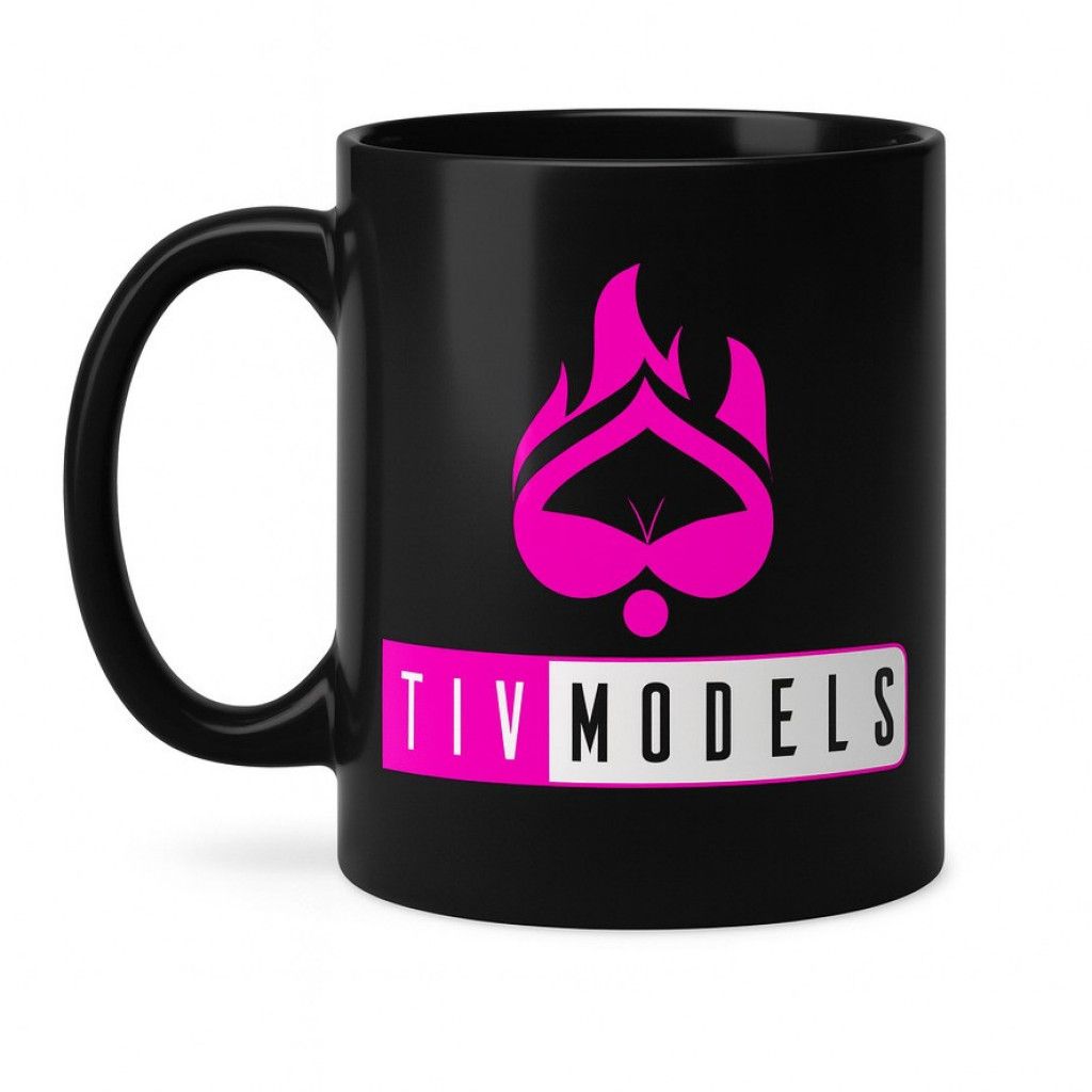 Tiv models black mug