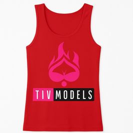 Tiv models red tank top