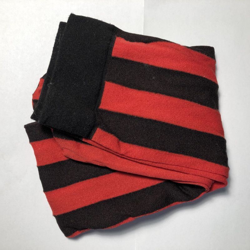 Red N White Vertical Striped Stockings