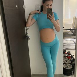 Pregnant Blue Sportswear