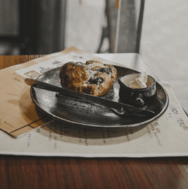 Coffee and a Blueberry Scone