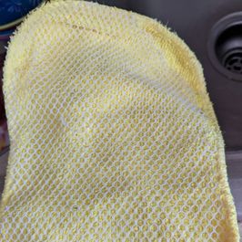 Dish rag soapy