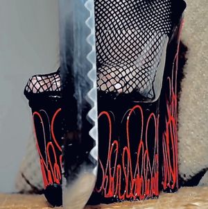 Pair of Black Flame Shoes