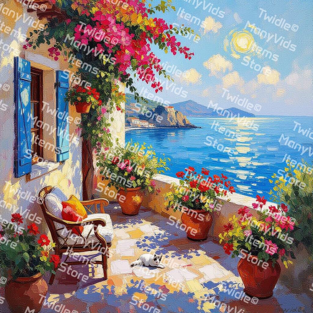 Printable Art: Santorini