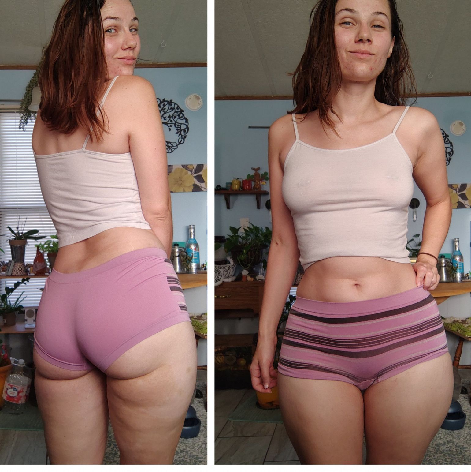 Pink Striped Panties