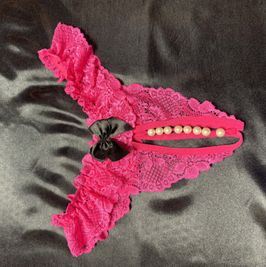 hot pink crotchless panties never washed