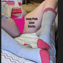 Long pink Love Socks