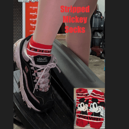 Stripped Mickey Socks